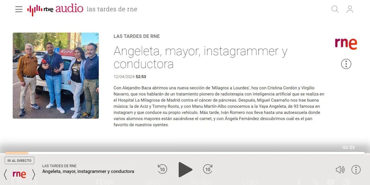 Las tardes de RNE - Entrevista a Cristina Cordón (RNE)