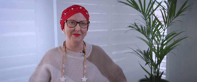 Georgina, paciente de cáncer de mama en el Centro 360 de Excelencia Oncológica GCCC